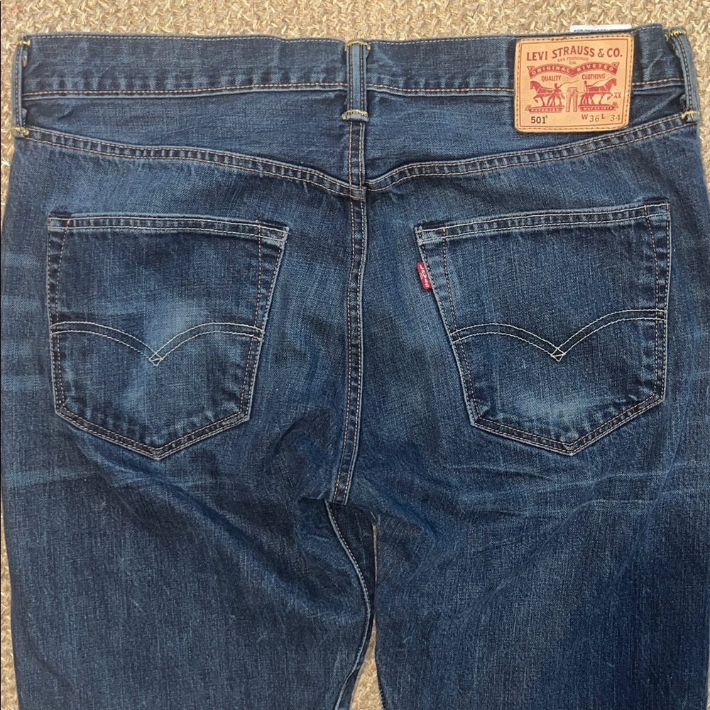 Levi Strauss 501 Men’s Jeans Sz 36x34, Like New, 100% cotton, #preppy #levis